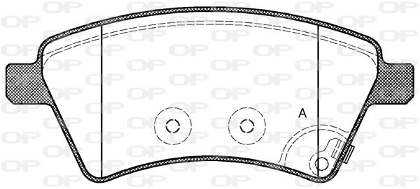 OPEN PARTS Piduriklotsi komplekt,ketaspidur BPA1215.01